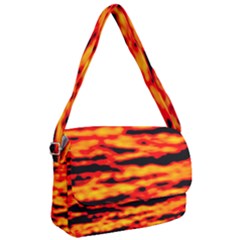 Red  Waves Abstract Series No14 Courier Bag