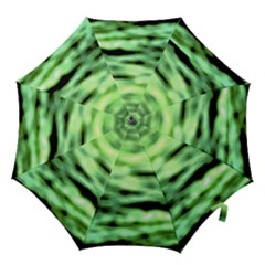 Green  Waves Abstract Series No13 Hook Handle Umbrellas (medium)