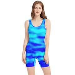 Blue Waves Abstract Series No12 Women s Wrestling Singlet by DimitriosArt