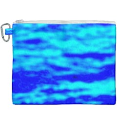 Blue Waves Abstract Series No12 Canvas Cosmetic Bag (xxxl) by DimitriosArt