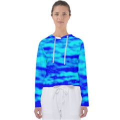 Blue Waves Abstract Series No12 Women s Slouchy Sweat by DimitriosArt