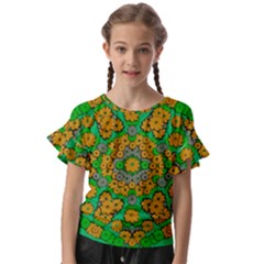 Stars Of Decorative Colorful And Peaceful  Flowers Kids  Cut Out Flutter Sleeves by pepitasart