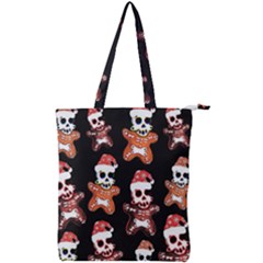 Zanoskull - Gingerbread Mon Double Zip Up Tote Bag by Roxzanoart