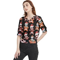 Zanoskull - Gingerbread Mon Quarter Sleeve Blouse