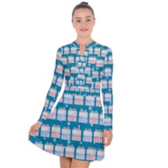 Gift Boxes Long Sleeve Panel Dress by SychEva