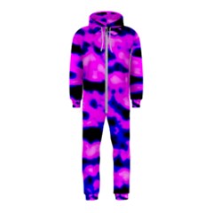 Purple  Waves Abstract Series No6 Hooded Jumpsuit (kids) by DimitriosArt