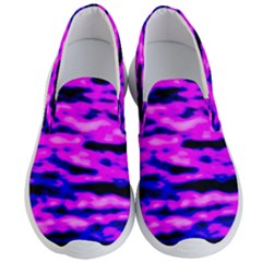 Purple  Waves Abstract Series No6 Men s Lightweight Slip Ons by DimitriosArt