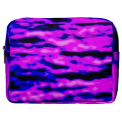 Purple  Waves Abstract Series No6 Make Up Pouch (large) by DimitriosArt