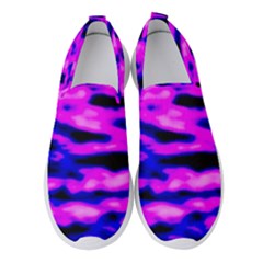 Purple  Waves Abstract Series No6 Women s Slip On Sneakers by DimitriosArt