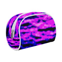 Purple  Waves Abstract Series No6 Make Up Case (small) by DimitriosArt