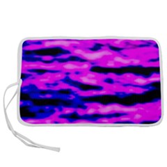 Purple  Waves Abstract Series No6 Pen Storage Case (m) by DimitriosArt