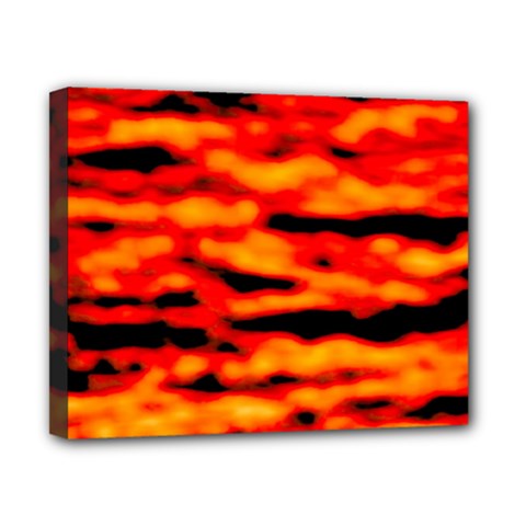 Red  Waves Abstract Series No17 Canvas 10  X 8  (stretched) by DimitriosArt