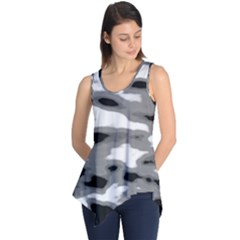 Black Waves Abstract Series No 1 Sleeveless Tunic by DimitriosArt