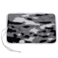 Black Waves Abstract Series No 1 Pen Storage Case (l) by DimitriosArt
