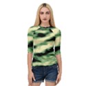 Green  Waves Abstract Series No14 Quarter Sleeve Raglan Tee View1