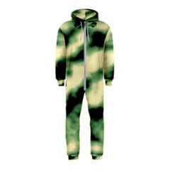 Green  Waves Abstract Series No14 Hooded Jumpsuit (kids) by DimitriosArt