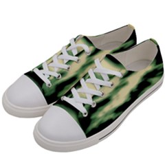 Green  Waves Abstract Series No14 Men s Low Top Canvas Sneakers by DimitriosArt