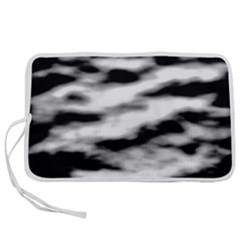 Black Waves Abstract Series No 2 Pen Storage Case (l) by DimitriosArt