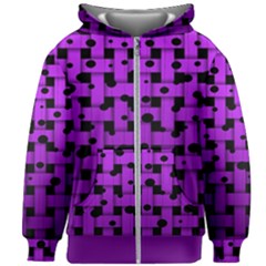 Weaved Bubbles At Strings, Purple, Violet Color Kids  Zipper Hoodie Without Drawstring by Casemiro