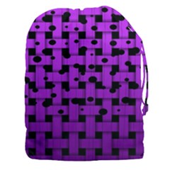 Weaved Bubbles At Strings, Purple, Violet Color Drawstring Pouch (3xl) by Casemiro