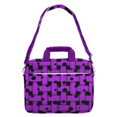 Weaved Bubbles At Strings, Purple, Violet Color Macbook Pro Shoulder Laptop Bag  by Casemiro