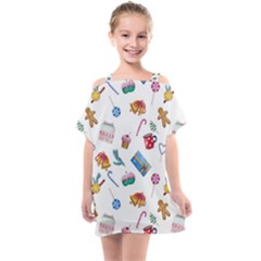 New Year Elements Kids  One Piece Chiffon Dress by SychEva