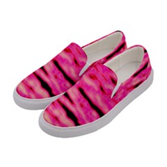 Rose  Waves Abstract Series No1 Women s Canvas Slip Ons by DimitriosArt