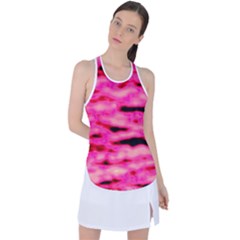 Rose  Waves Abstract Series No1 Racer Back Mesh Tank Top by DimitriosArt