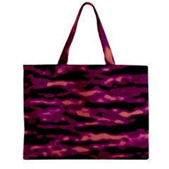 Velvet  Waves Abstract Series No1 Zipper Mini Tote Bag by DimitriosArt