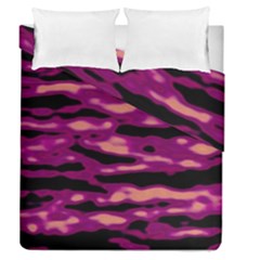 Velvet  Waves Abstract Series No1 Duvet Cover Double Side (queen Size) by DimitriosArt