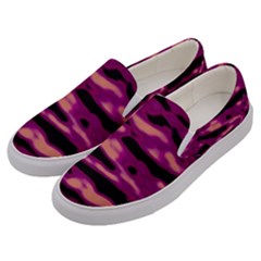 Velvet  Waves Abstract Series No1 Men s Canvas Slip Ons by DimitriosArt