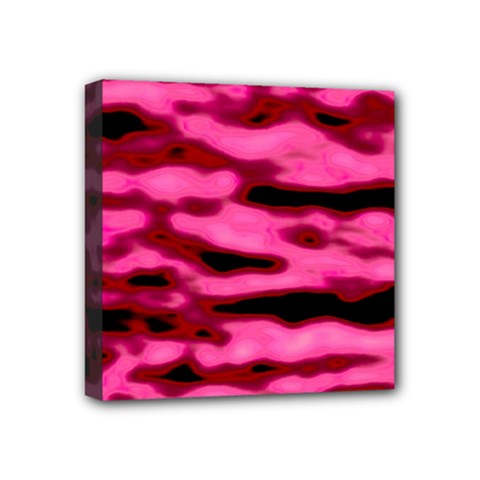 Rose  Waves Abstract Series No2 Mini Canvas 4  X 4  (stretched)