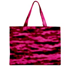 Rose  Waves Abstract Series No2 Zipper Mini Tote Bag by DimitriosArt