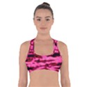 Rose  Waves Abstract Series No2 Cross Back Sports Bra View1