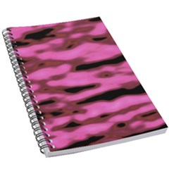 Pink  Waves Abstract Series No1 5 5  X 8 5  Notebook by DimitriosArt