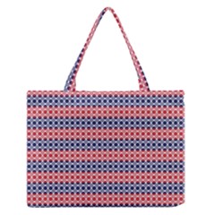 Red Blue White Troll Knots Pattern Zipper Medium Tote Bag by CVFabricShop