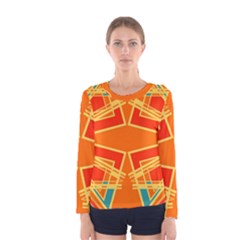 Abstract Pattern Geometric Backgrounds   Women s Long Sleeve Tee