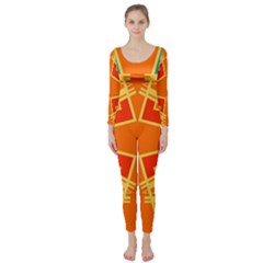 Abstract Pattern Geometric Backgrounds   Long Sleeve Catsuit by Eskimos