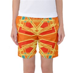 Abstract Pattern Geometric Backgrounds   Women s Basketball Shorts by Eskimos