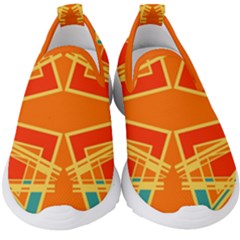 Abstract Pattern Geometric Backgrounds   Kids  Slip On Sneakers by Eskimos