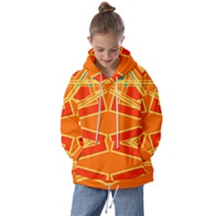 Abstract Pattern Geometric Backgrounds   Kids  Oversized Hoodie