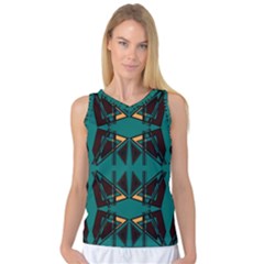 Abstract Geometric Design    Women s Basketball Tank Top by Eskimos