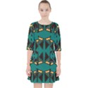 Abstract geometric design    Quarter Sleeve Pocket Dress View1