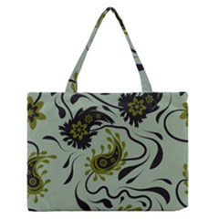 Floral Pattern Paisley Style Paisley Print   Zipper Medium Tote Bag by Eskimos