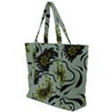 Floral pattern paisley style Paisley print.  Zip Up Canvas Bag View1