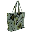 Floral pattern paisley style Paisley print.  Zip Up Canvas Bag View2