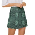 Floral pattern paisley style Paisley print.  Mini Front Wrap Skirt View3