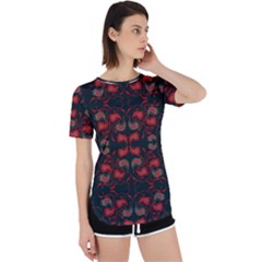 Floral Pattern Paisley Style Paisley Print   Perpetual Short Sleeve T-shirt by Eskimos