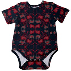 Floral Pattern Paisley Style Paisley Print   Baby Short Sleeve Onesie Bodysuit by Eskimos