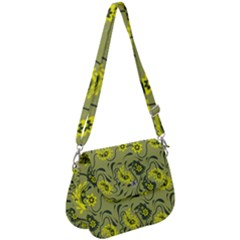 Floral Pattern Paisley Style Paisley Print   Saddle Handbag by Eskimos